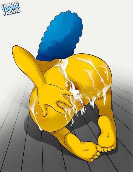 Marge in cum : Marge Simpson 