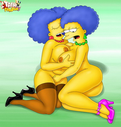 Simpson's double sex : Patty Bouvier Selma Bouvier Springfield People Springfield Sluts The Simpsons 