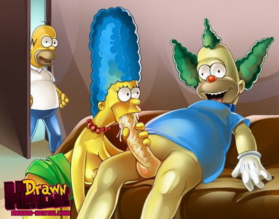 Simpsons in bed - hot toons : Marge Simpson The Simpsons 