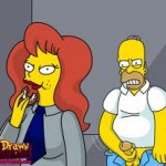 Homer likes to fuck redheaded babe : Homer Simpson Redhead secretary 