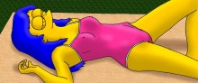 Big sex for busty slut : Marge Simpson 