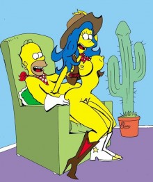 Big sex for busty slut : Marge Simpson 